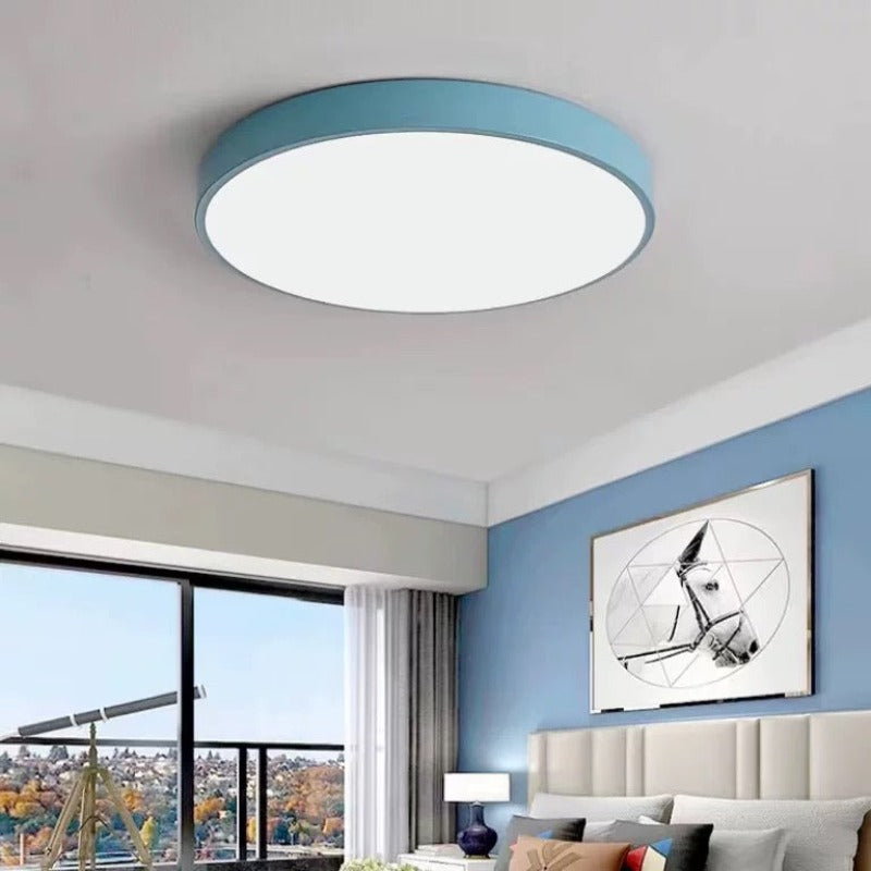 ÉclatÉly – Plafonnier rond en rose et gris pour intérieur tendance