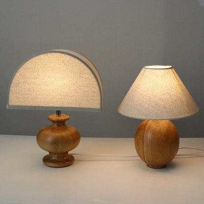 Natsumi – Lampe de table en bois Wabi-Sabi japonaise