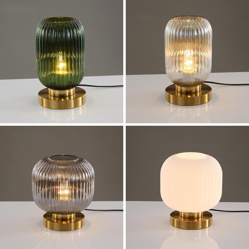 Nerida – Lampe de Table Ovale en Verre Nordique