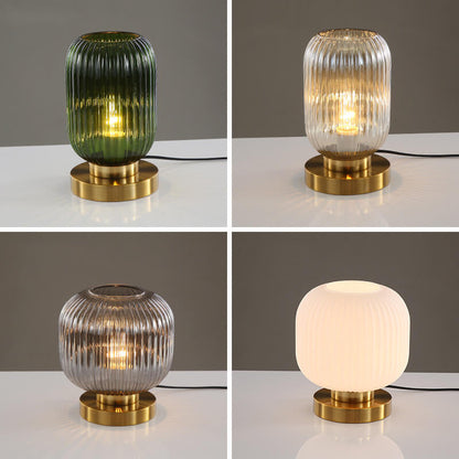 Nerida – Lampe de Table Ovale en Verre Nordique
