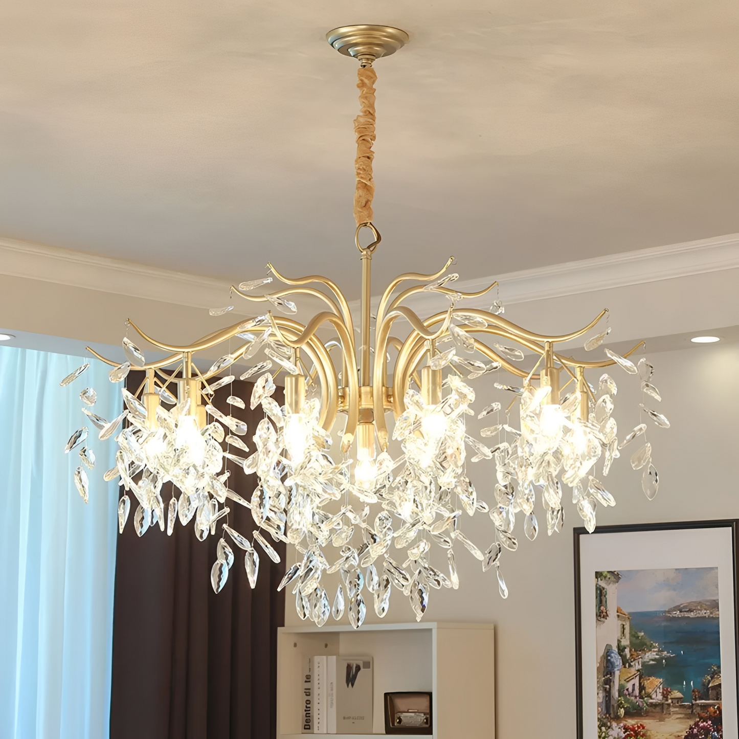 Astoria – Suspension en cristal à tige