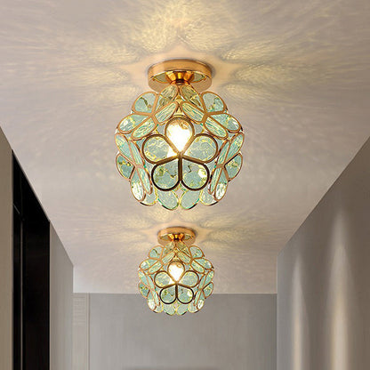 Fleurs – Lampe de plafond moderne en verre