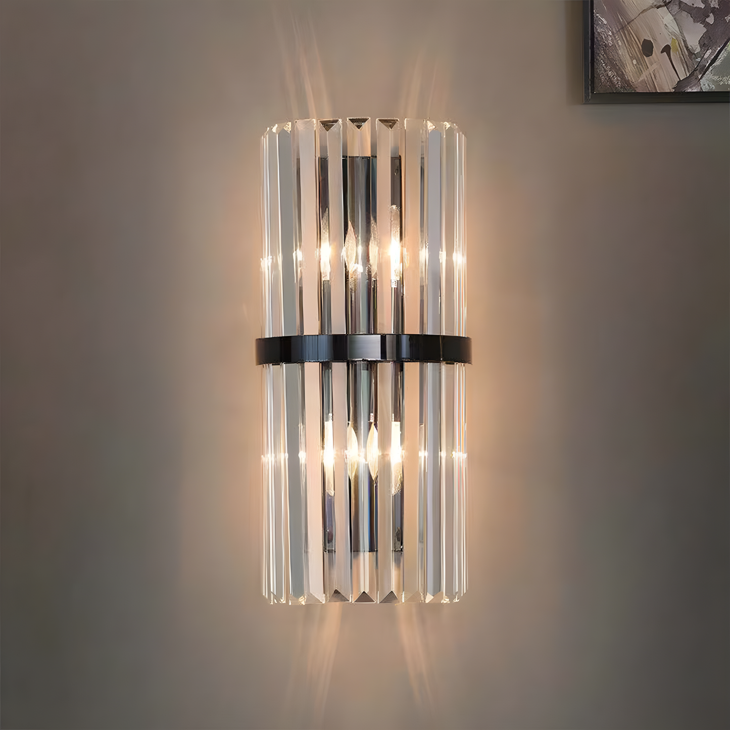 Rafael – Lampe murale contemporaine en acier inoxydable