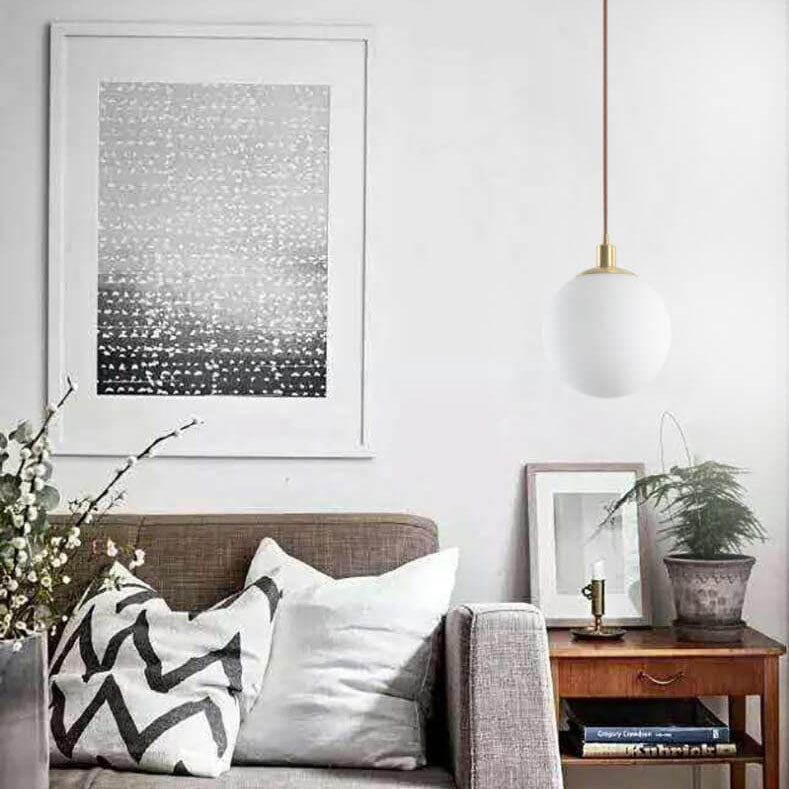 Toshi – Lustre en verre nordique en forme de sphère
