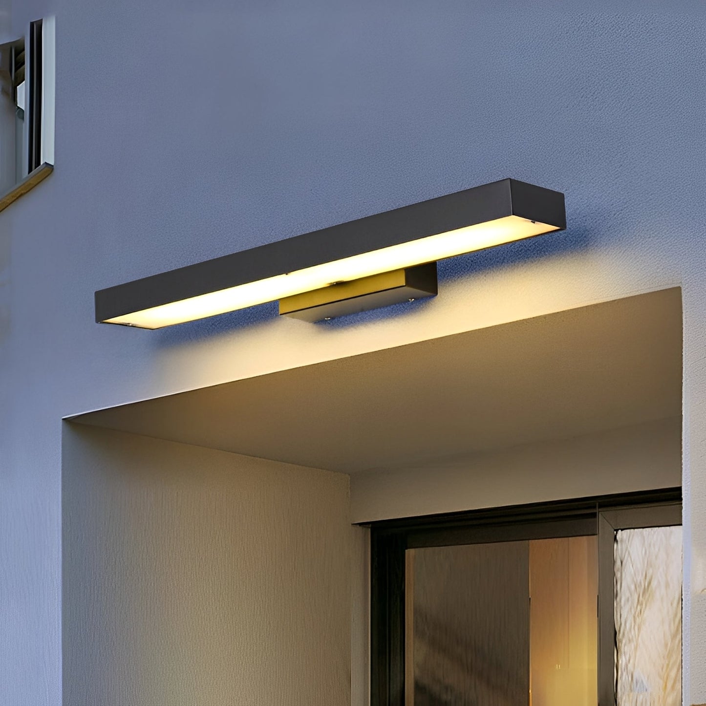 Leona – Moderne Lampe Extérieure en Acier Inoxydable avec Capteur