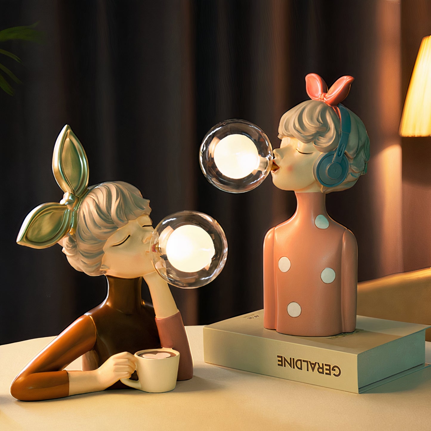 Mavie – Lampe de Table Fille Bulle Nordique