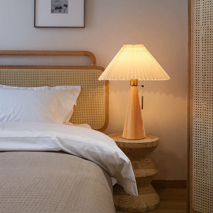 Emilia – Lampe de table LED japonaise pliable en bois