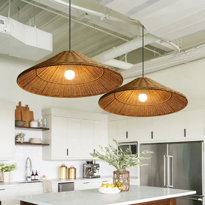 Niva – Lampe suspendue en rotin Boho