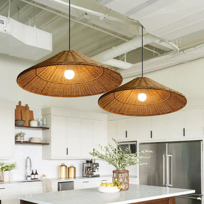 Niva – Lampe suspendue en rotin Boho
