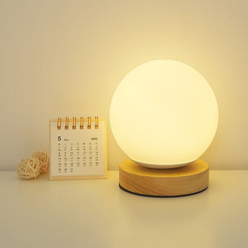 Shaira – Lampe de table en cristal avec recharge USB