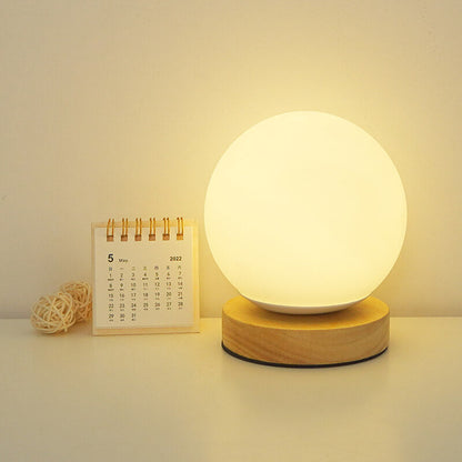 Shaira – Lampe de table en cristal avec recharge USB