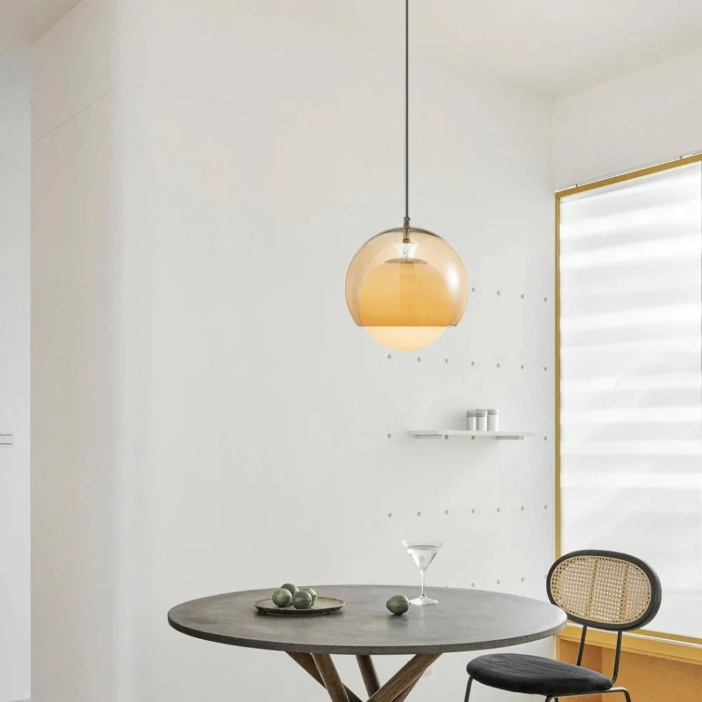Yaori – Suspension Bauhaus rétro en orange