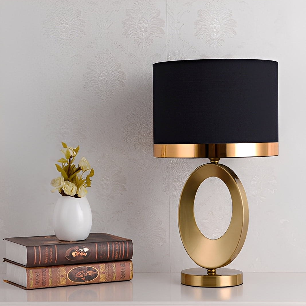 Jordy – Lampe de table de luxe avec abat-jour en tissu