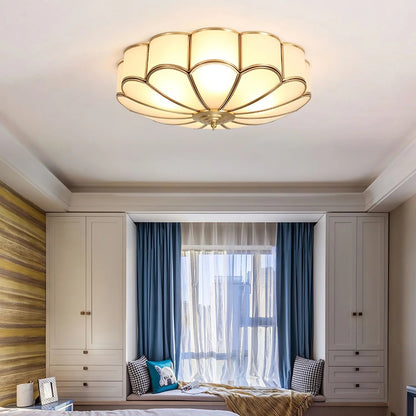 Nella – Lampe de plafond LED simple en cuivre