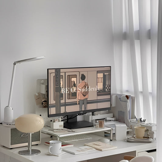 Evelyn – Lampe de table vintage en verre crème