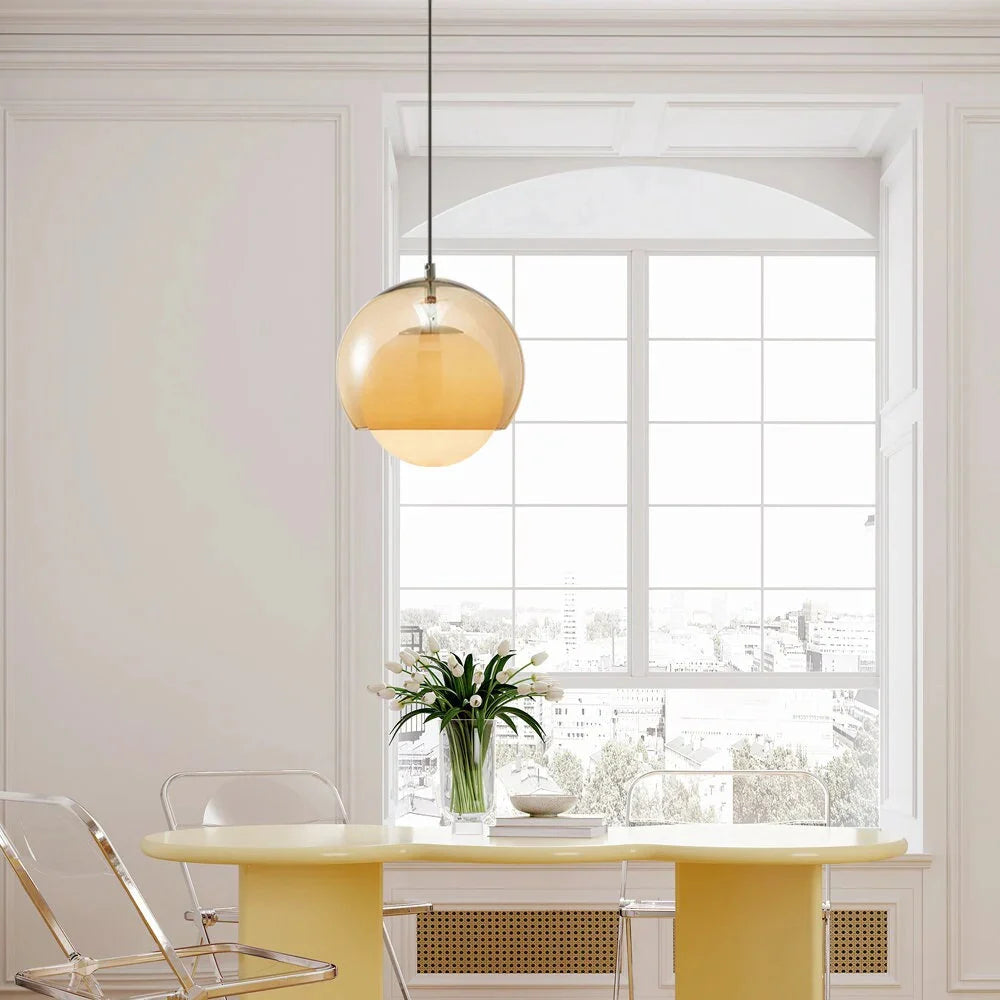 Yaori – Suspension Bauhaus rétro en orange