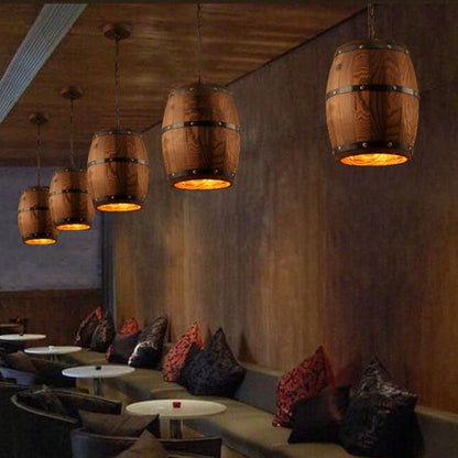Arlo – Lustre Bar en Bois Rustique