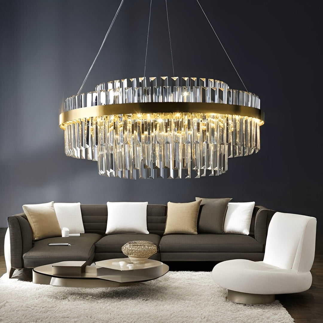 Elliot – Luxueuse Suspension en Cristal Postmoderne