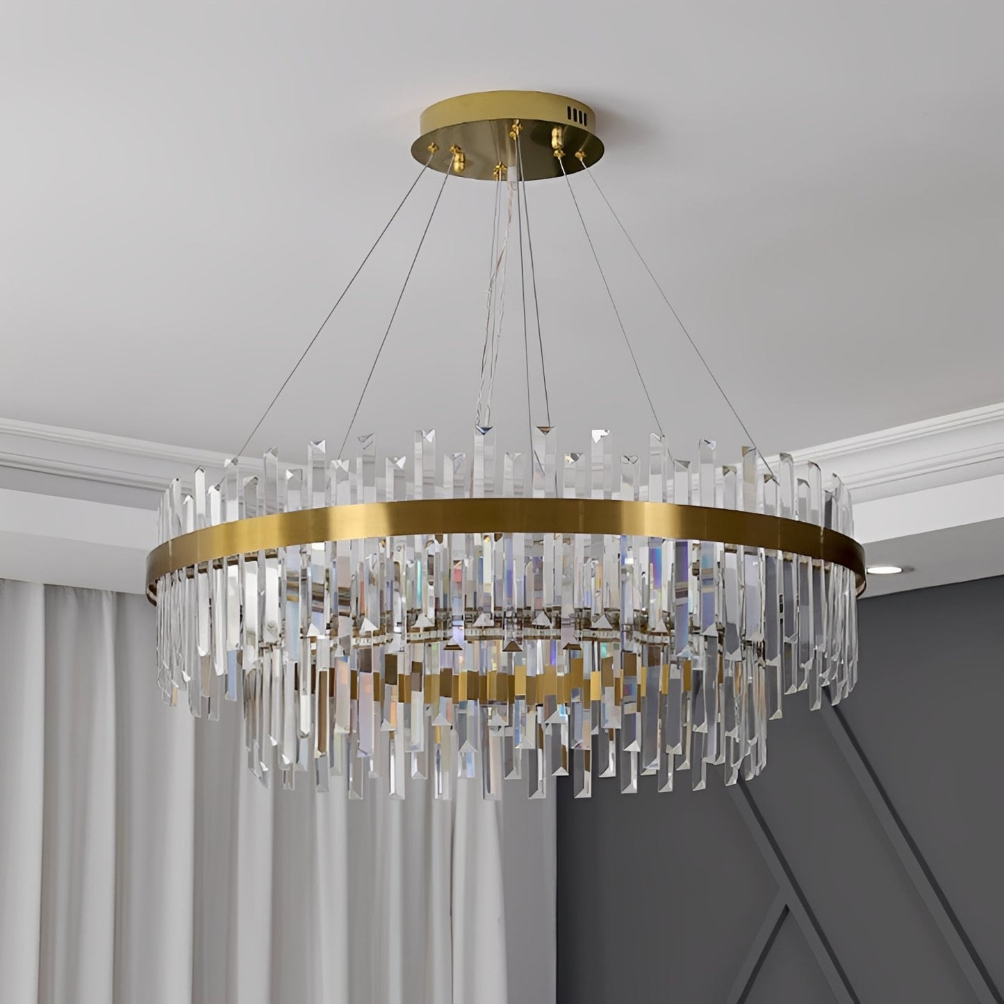 Elliot – Luxueuse Suspension en Cristal Postmoderne