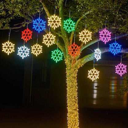 Frostella – LED Lumière Flocon de Neige pour Décoration Extérieure de Noël