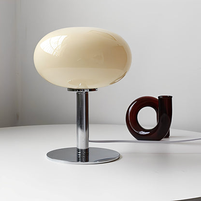 Evelyn – Lampe de table vintage en verre crème