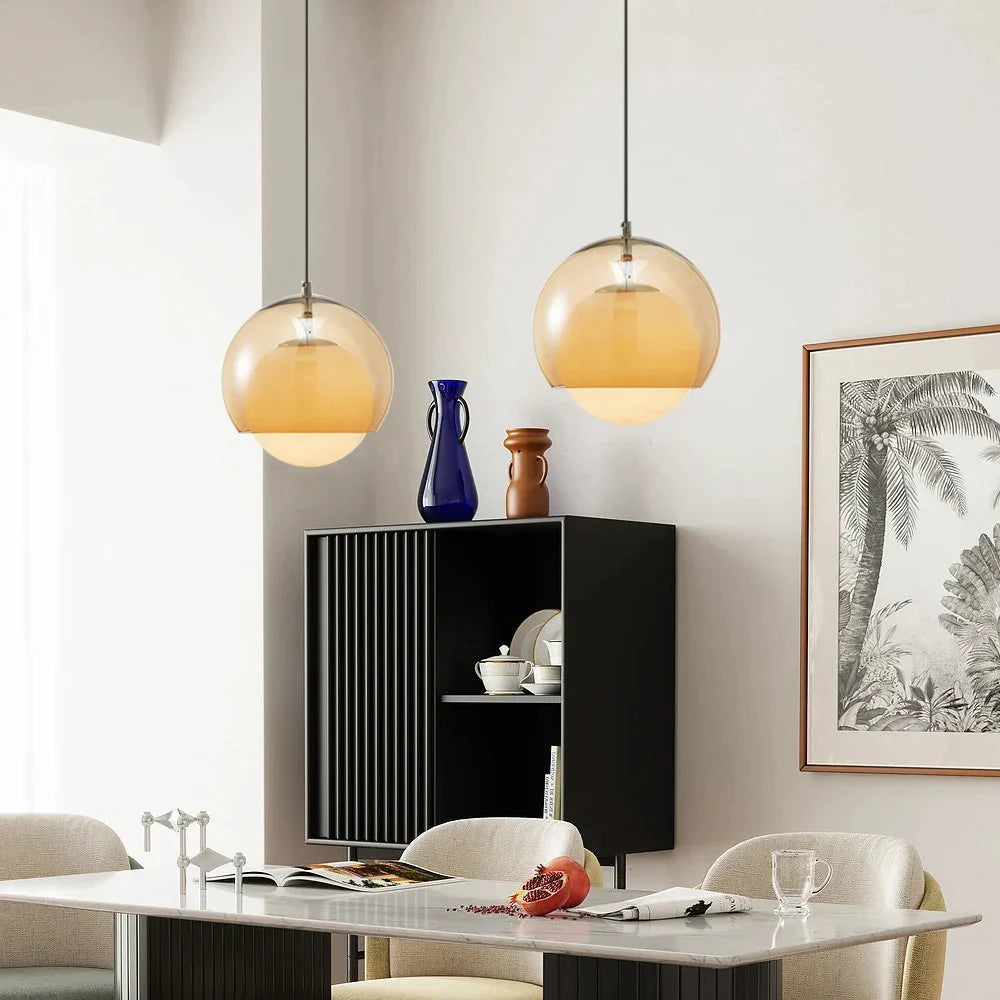 Yaori – Suspension Bauhaus rétro en orange