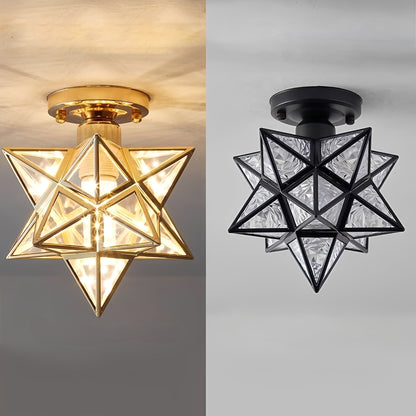 Zack – Lustre de plafond rétro étoile en fer