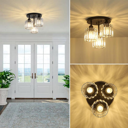 Malia – Lampe de Plafond LED Décorée de Cristal