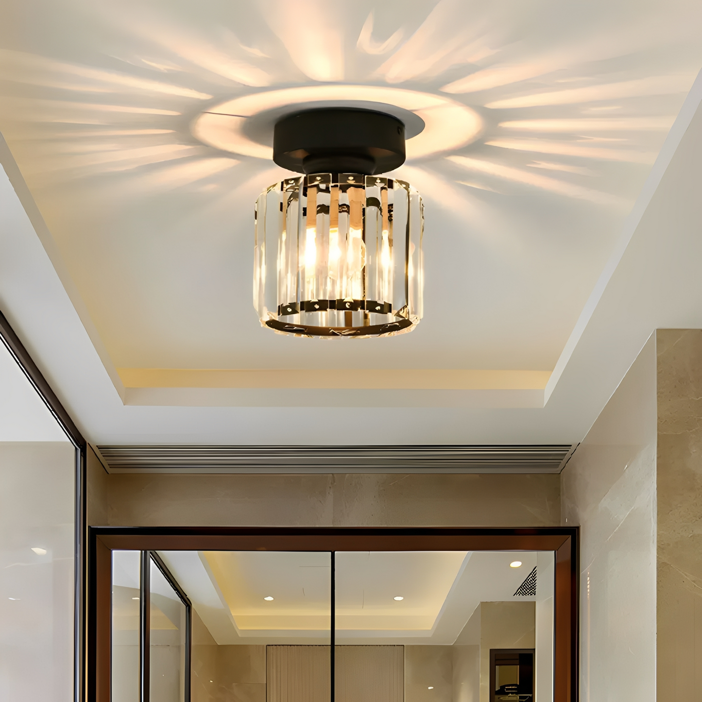 Tyrone – Lampe de plafond en cristal créative