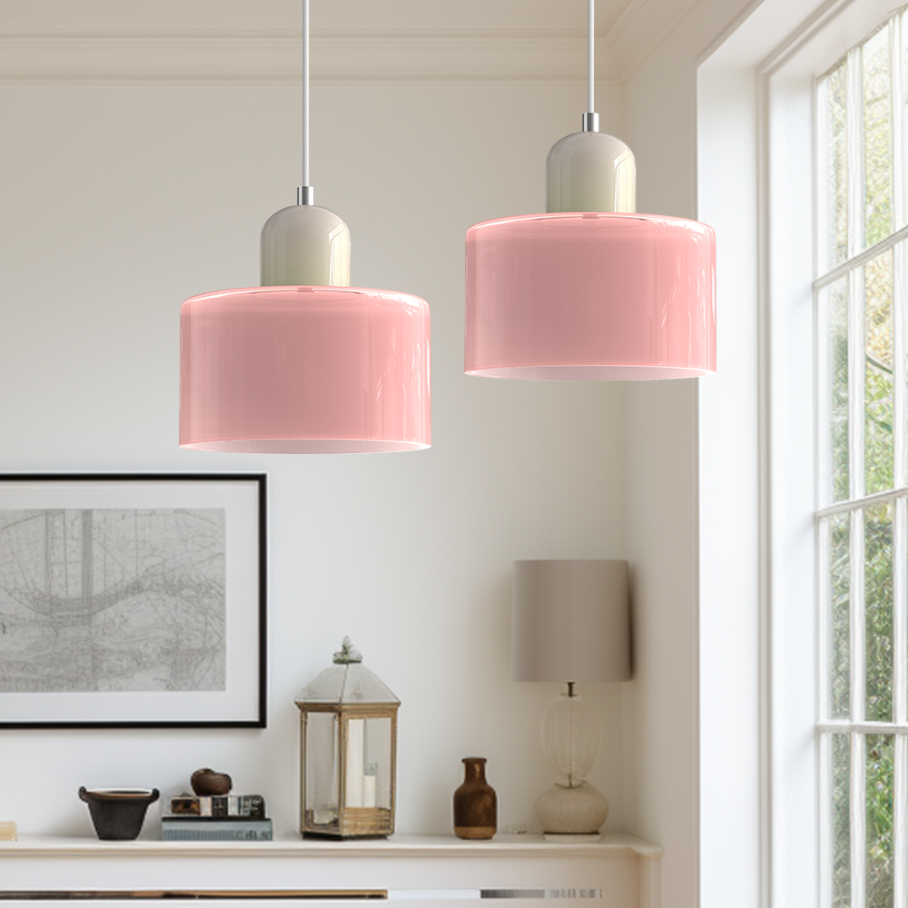 Gelly – Lampe Suspendue en Verre Rond dans le Style Cream Wind