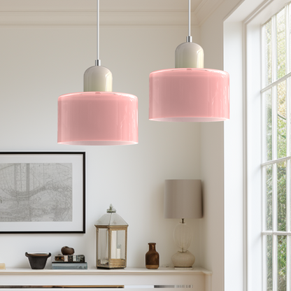 Gelly – Lampe Suspendue en Verre Rond dans le Style Cream Wind