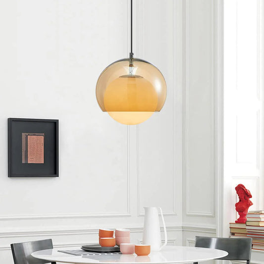 Yaori – Suspension Bauhaus rétro en orange