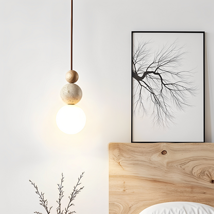 Nilo – Suspension moderne en travertin