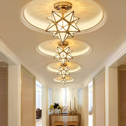 Zack – Lustre de plafond rétro étoile en fer