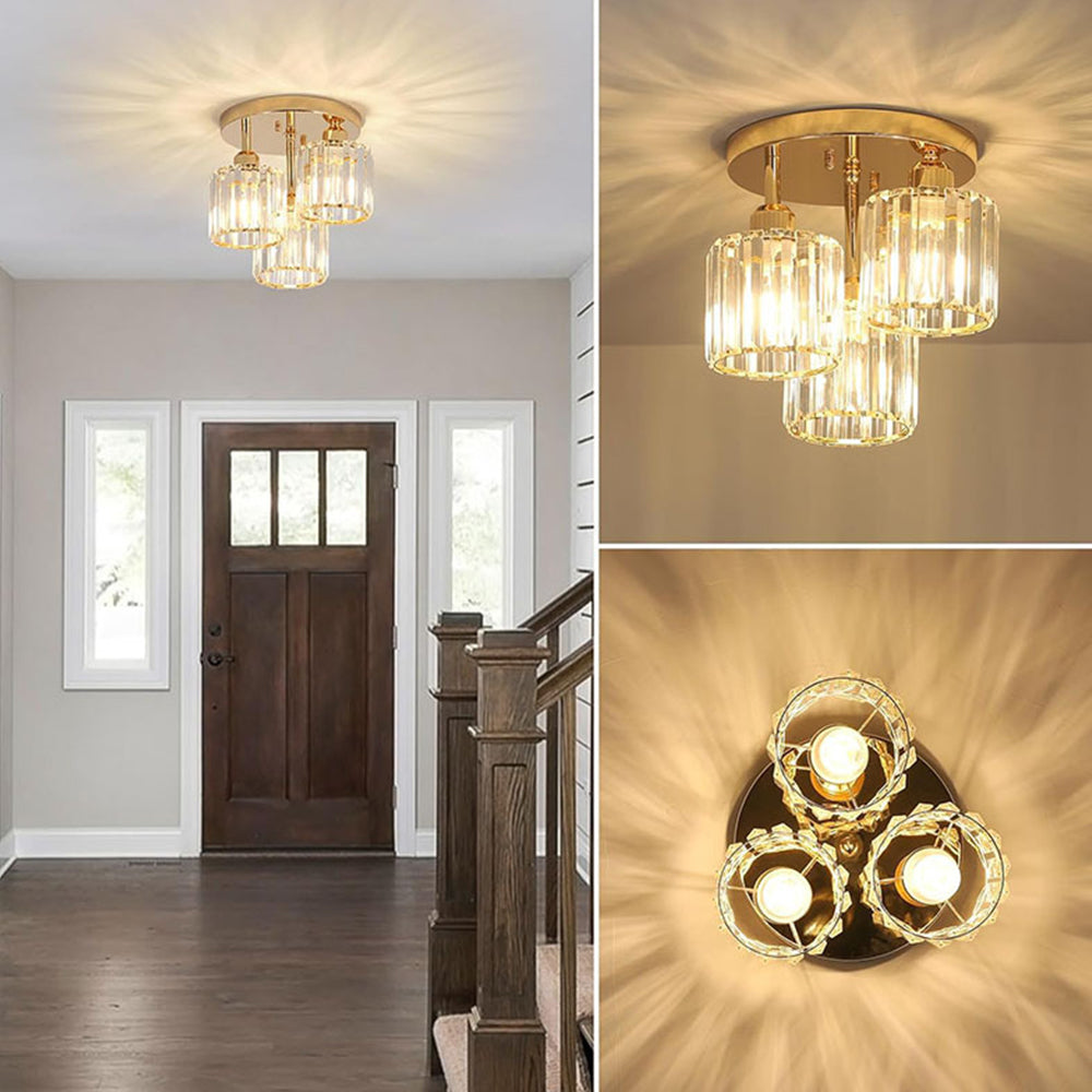 Malia – Lampe de Plafond LED Décorée de Cristal