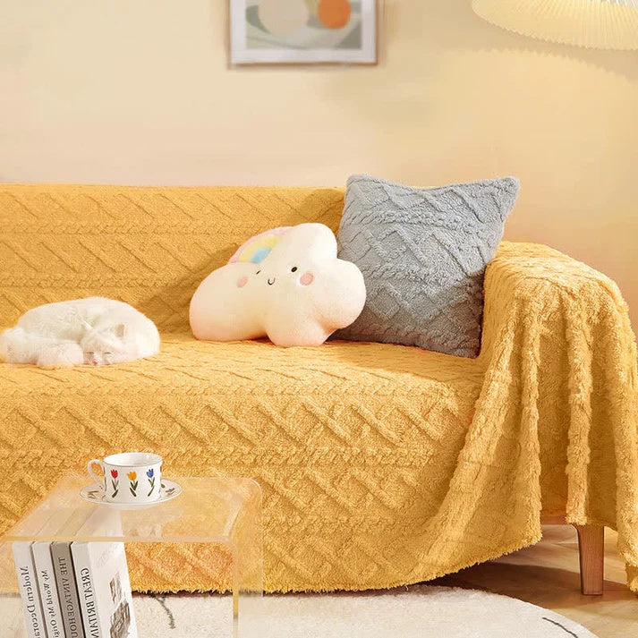 Ava – Housse de canapé en sherpa douillette