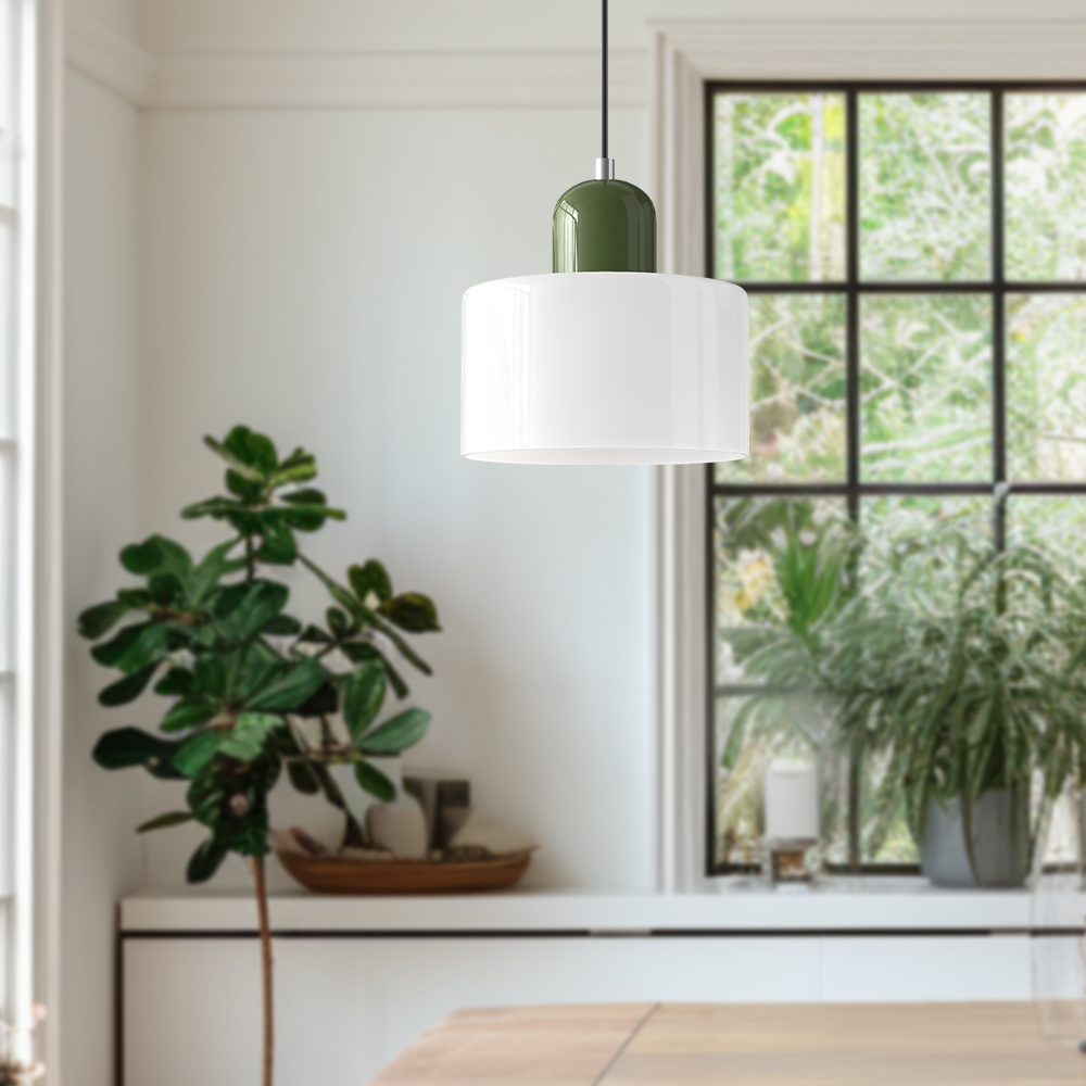 Gelly – Lampe Suspendue en Verre Rond dans le Style Cream Wind