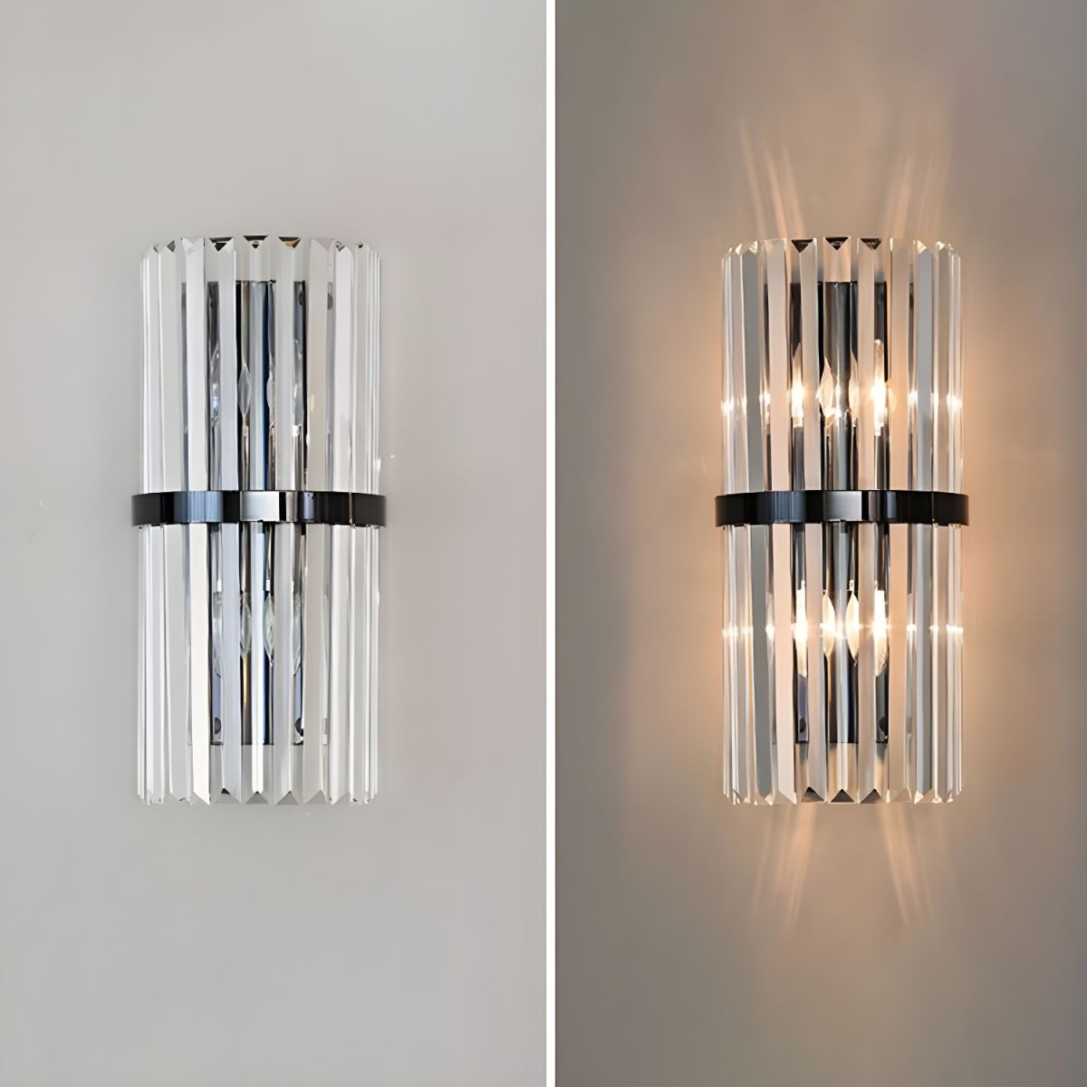 Rafael – Lampe murale contemporaine en acier inoxydable