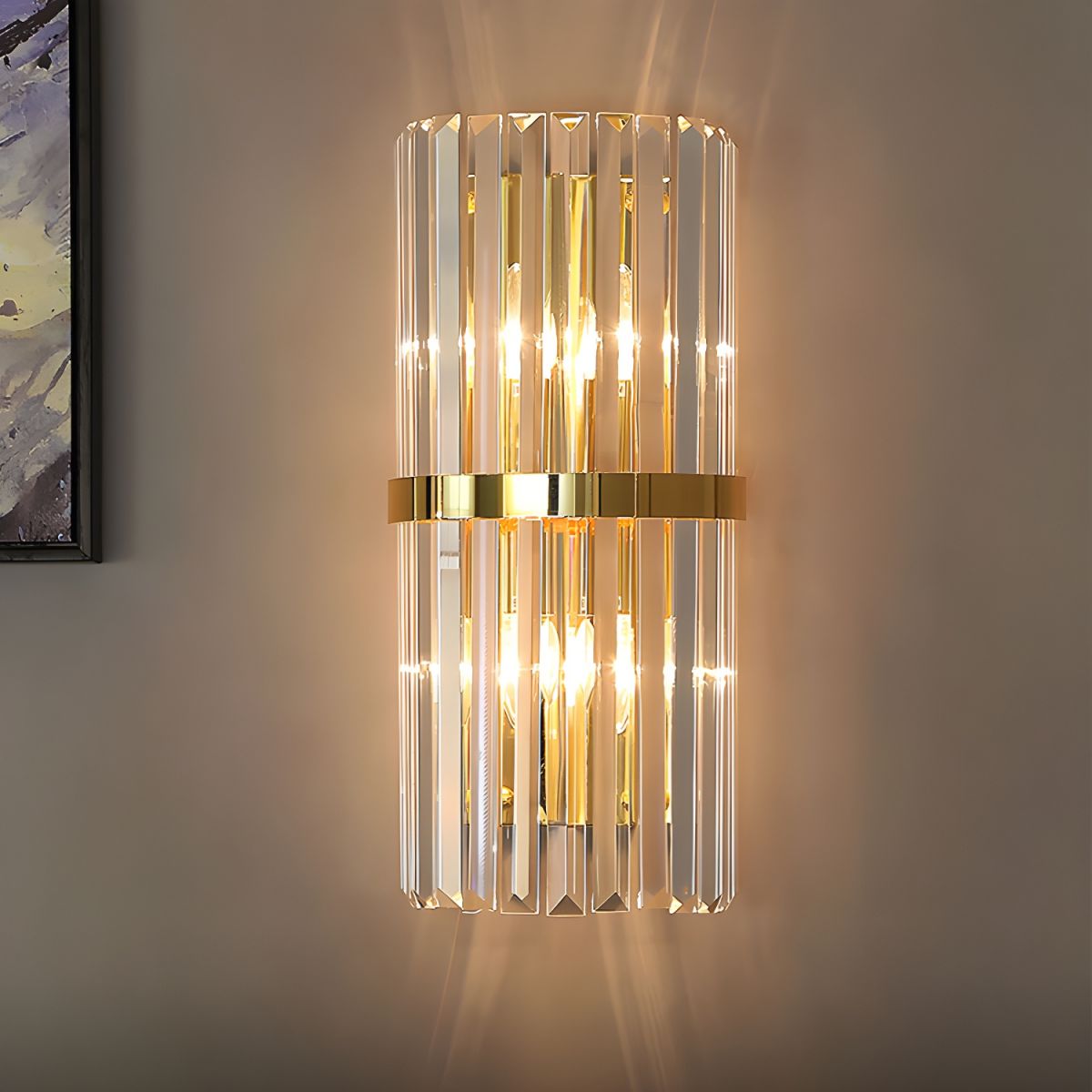 Rafael – Lampe murale contemporaine en acier inoxydable