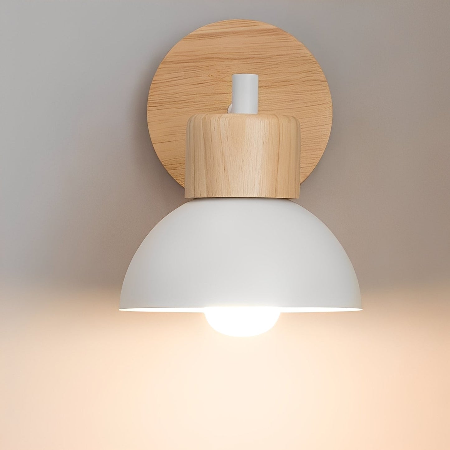 Elian – Applique Murale en Bois Semi-Ronde