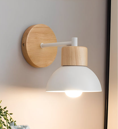 Elian – Applique Murale en Bois Semi-Ronde
