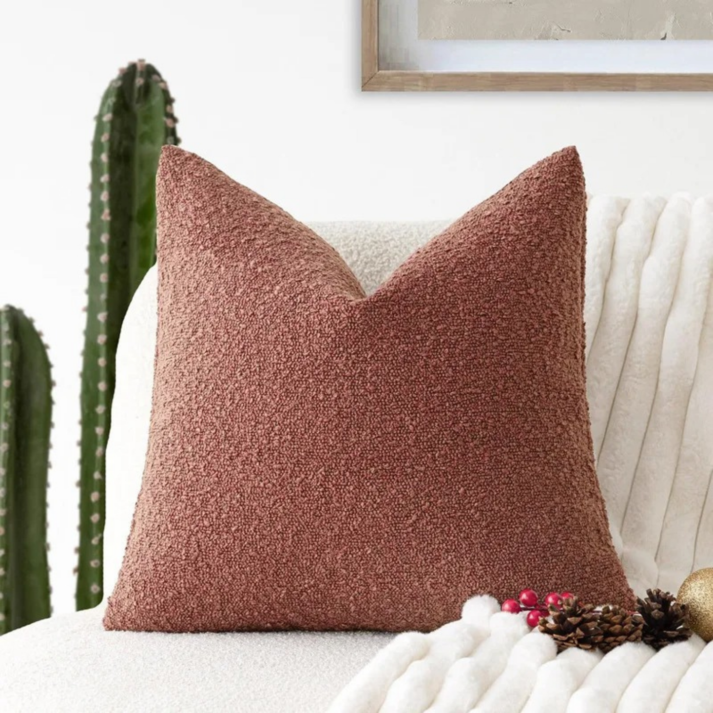 Mira – Douces Housses de Coussin Bouclé