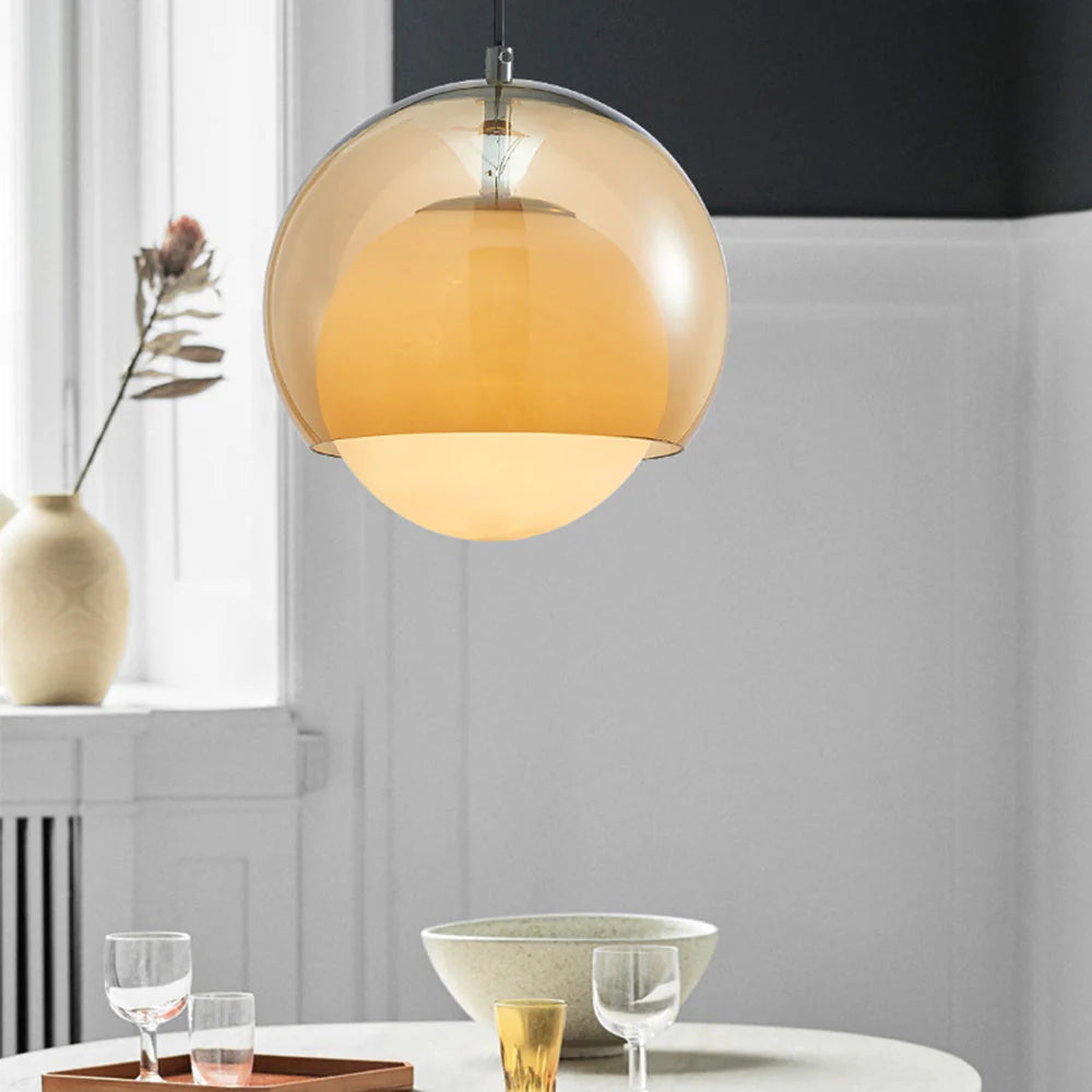 Yaori – Suspension Bauhaus rétro en orange