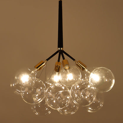 Mori – Grand Lustre en Verre Soufflé