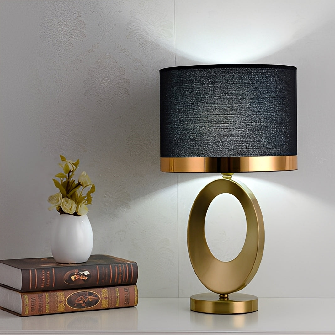 Jordy – Lampe de table de luxe avec abat-jour en tissu