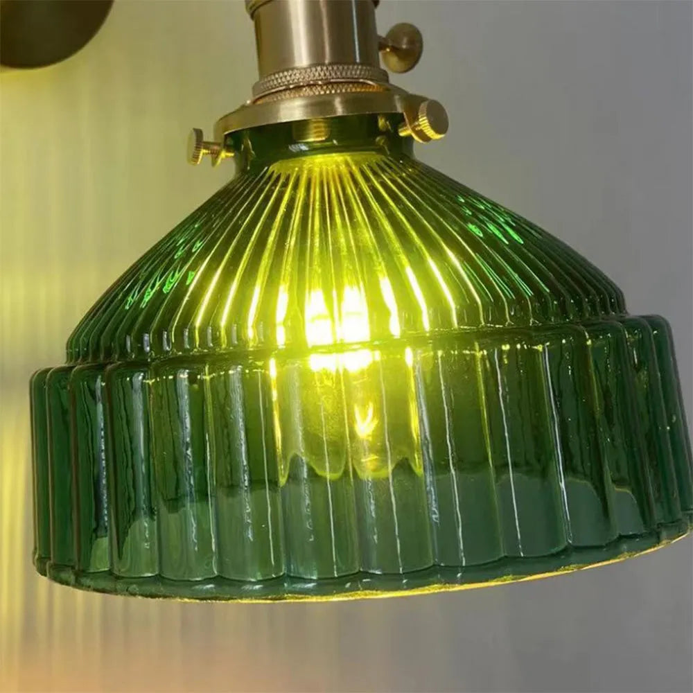 David – Suspension en verre et laiton rétro nordique