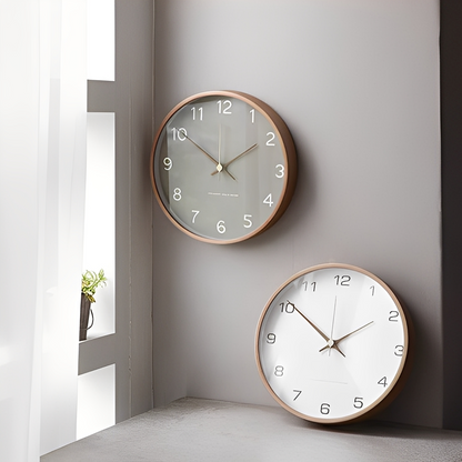 Ray – Horloges murales grises en bois