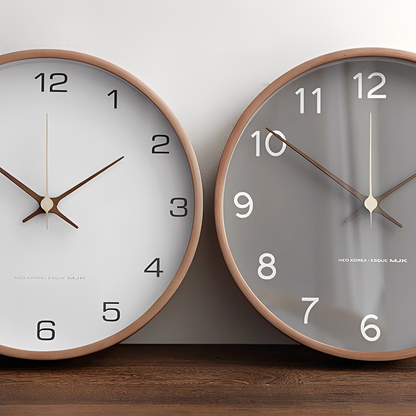 Ray – Horloges murales grises en bois