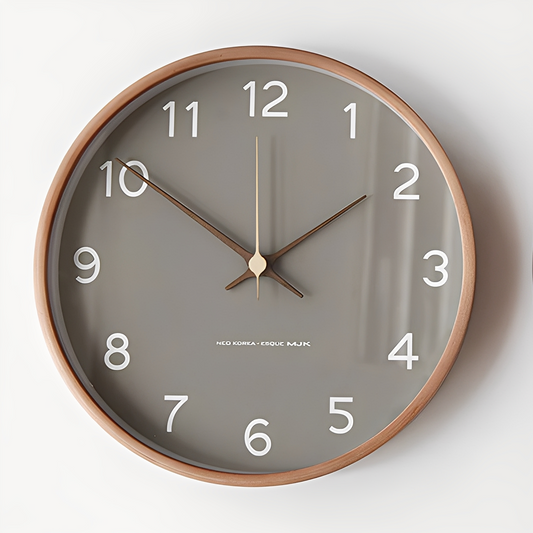 Ray – Horloges murales grises en bois