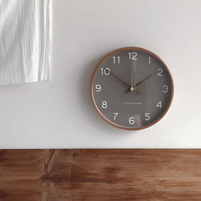 Ray – Horloges murales grises en bois